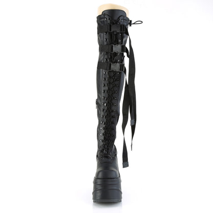 DemoniaCult Botas de mujer WAVE-315 BLK STRING VEGHO VEGAN