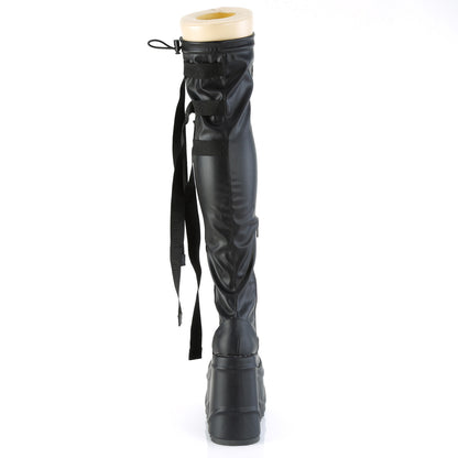 DemoniaCult Botas de mujer WAVE-315 BLK STRING VEGHO VEGAN