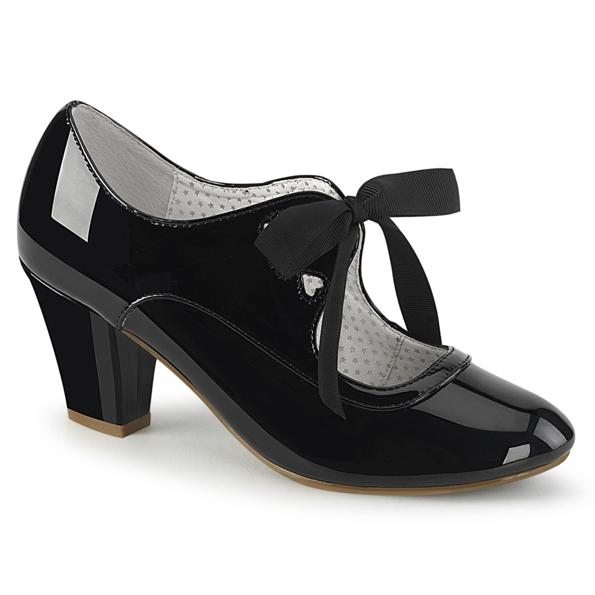 Pin Up Couture Bombas para mujer WIGGLE-32 BLK PAT
