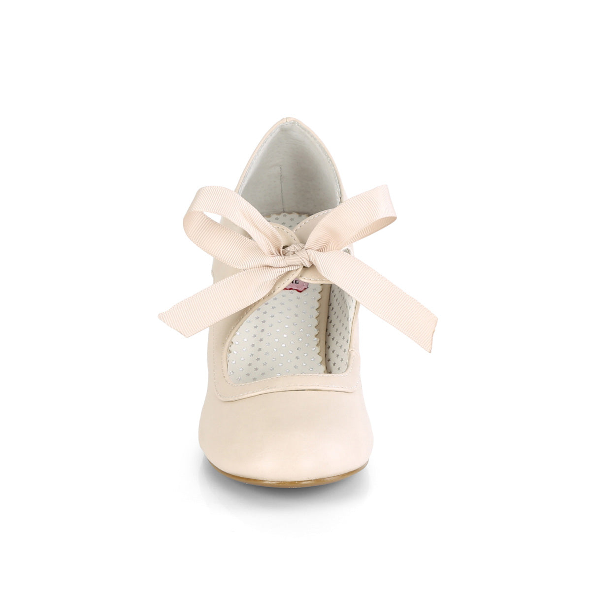 Pin Up Couture Bombas para mujer WIGGLE-32 cuero de imitación beige