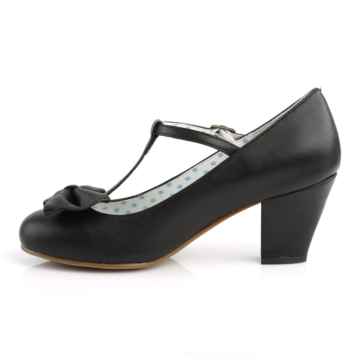 Pin Up Couture Bombas para mujer WIGGLE-50 BLK Faux Cuero