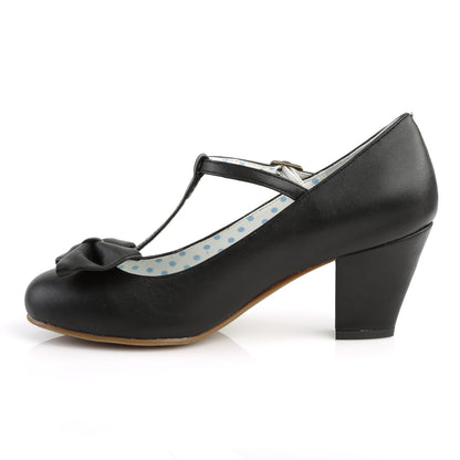 Pin Up Couture Bombas para mujer WIGGLE-50 BLK Faux Cuero
