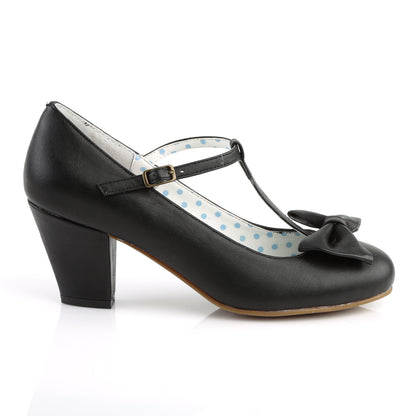 Pin Up Couture Bombas para mujer WIGGLE-50 BLK Faux Cuero