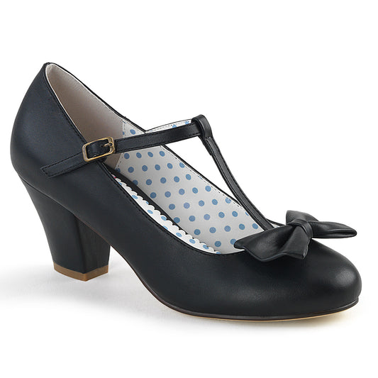 Pin Up Couture Bombas para mujer WIGGLE-50 BLK Faux Cuero