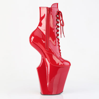 Pleaser Women's Platform Shoes WORSHIP-1020 Red Pat/Red