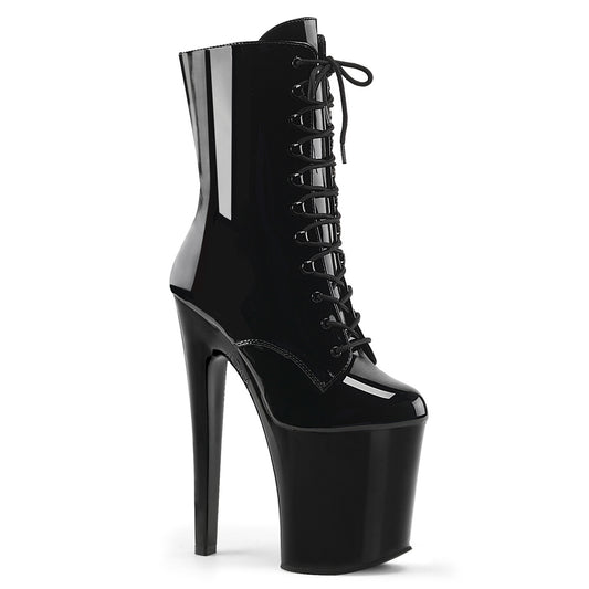 Pleaser Womens Ankle Boots XTREME-1020 Blk Pat/Blk