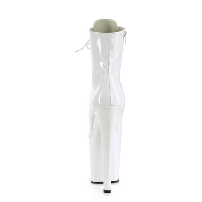 Pleaser Botas de tobillo para mujer XTREME-1021 WHT PAT / WHT