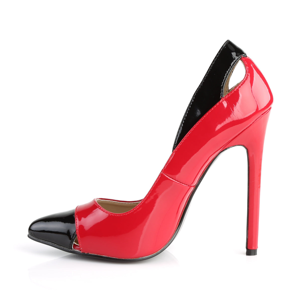 Pleaser Womens  SEXY-22 Red-Blk Pat